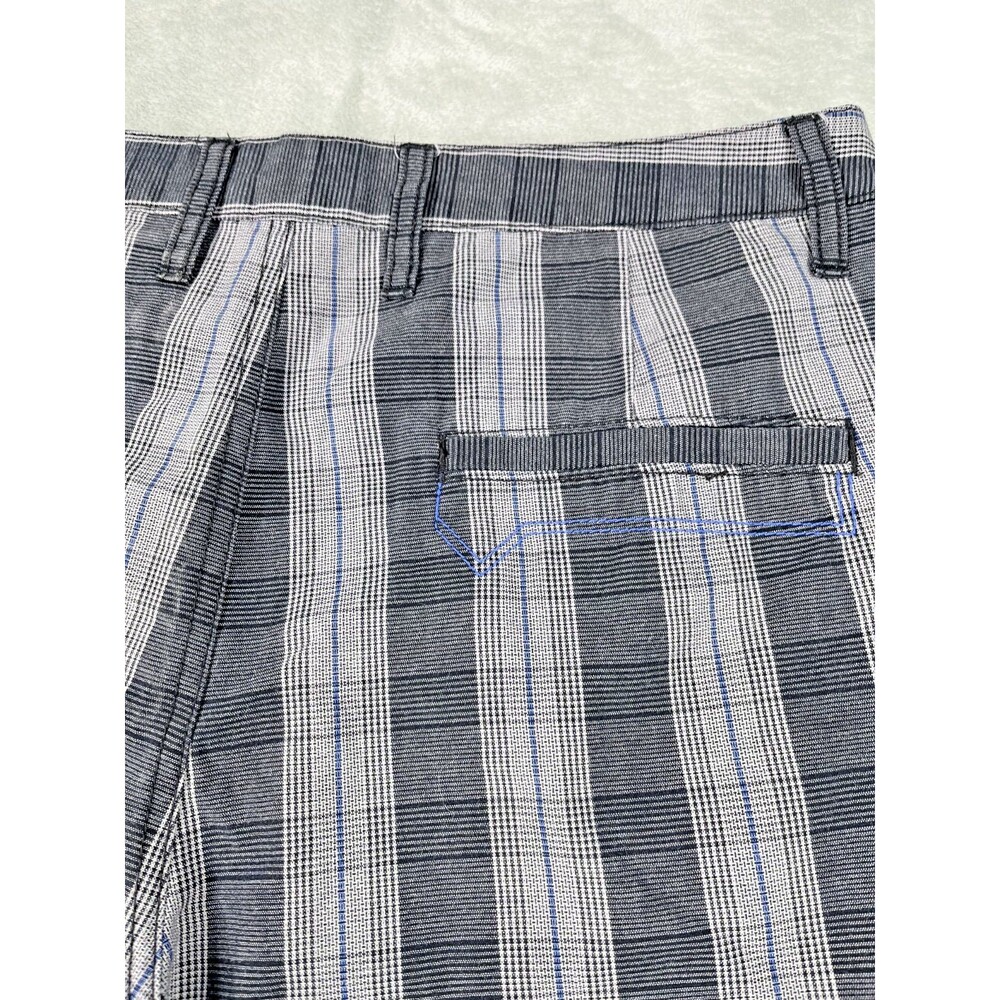 Vans Mens Plaid Casual Shorts Gray Black Skate Chino Size 32 - Picture 7 of 8